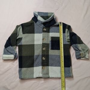 Rococo 12M Plaid Kids Shirt - Green and Blue